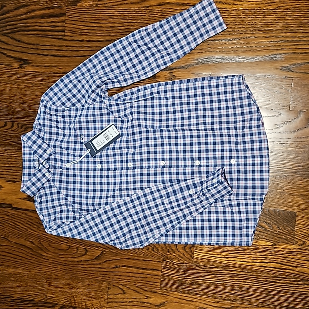 NWT vineyard vines button down short size M(12-14)